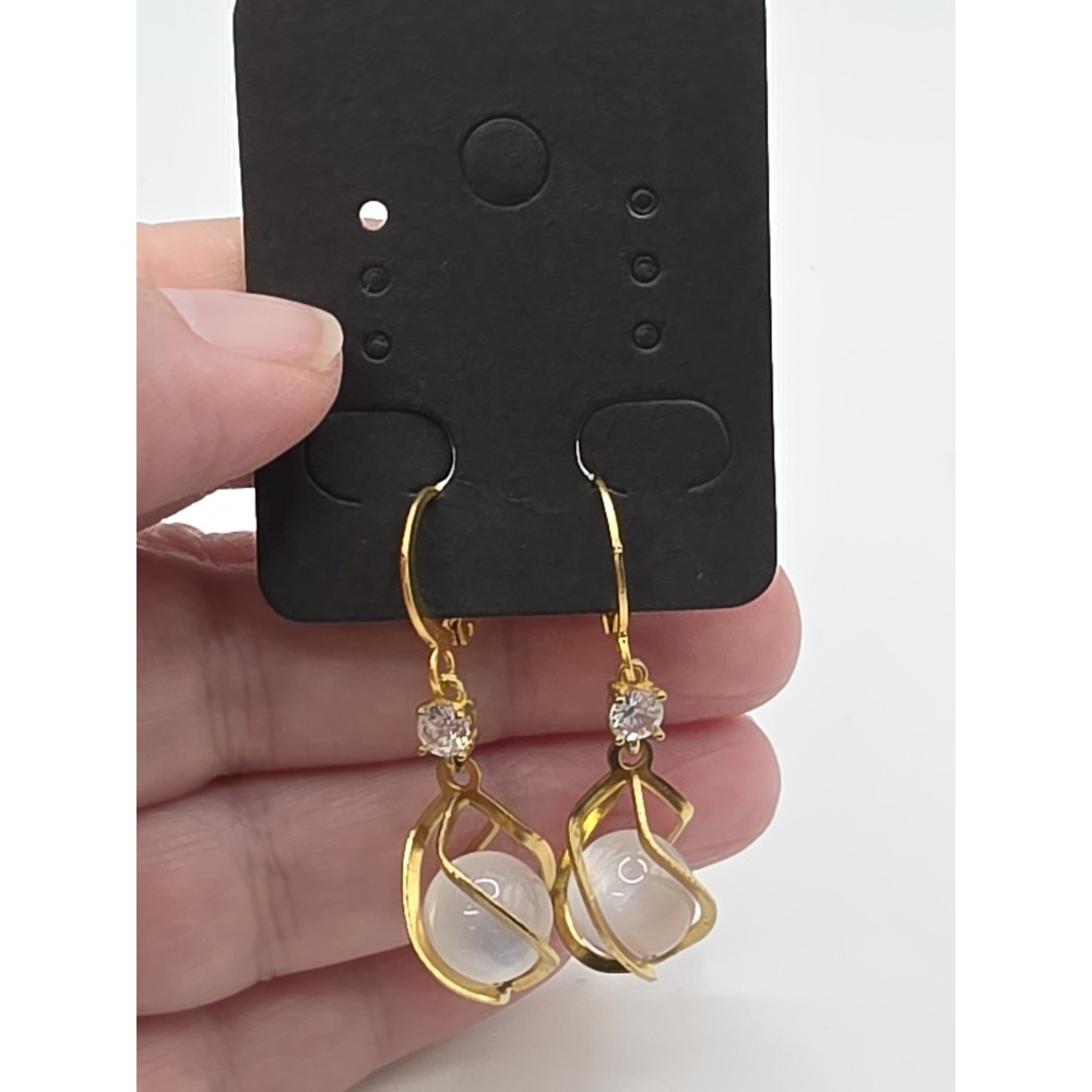 Vintage Cat's Eye Stone‎ Earrings